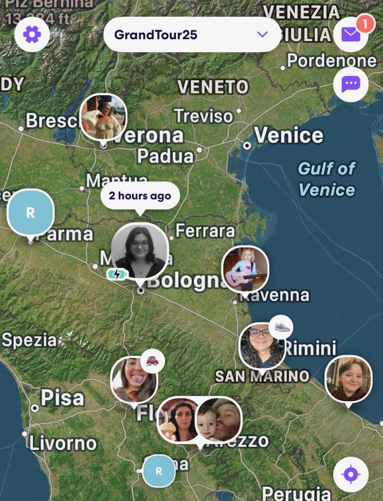 Map of students' day trips