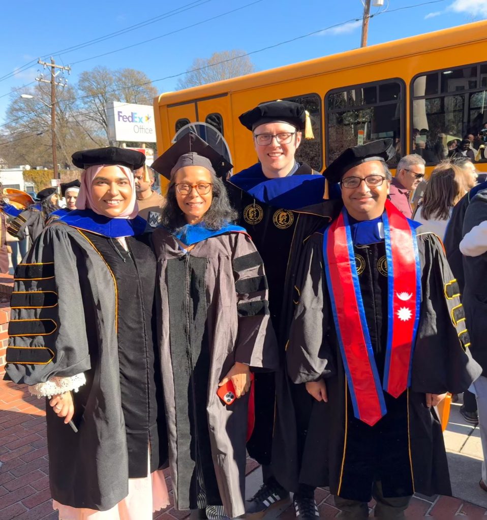 Dr. Nabeela Farhat, Dr. Selima Sultana, Dr. Gregory Carlton, and Dr. Rajesh Sigdel.