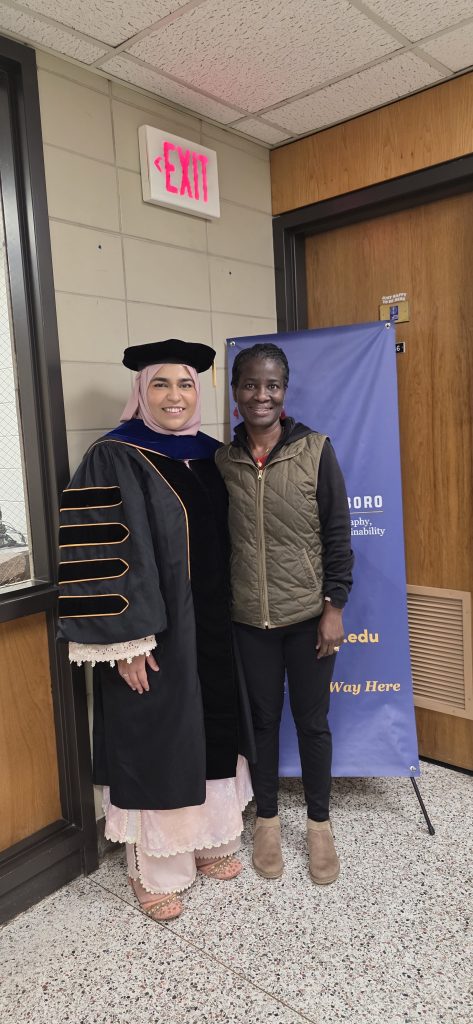 Dr. Nabeela Farhat and GES faculty Dr. Plaxedes Chitiyo